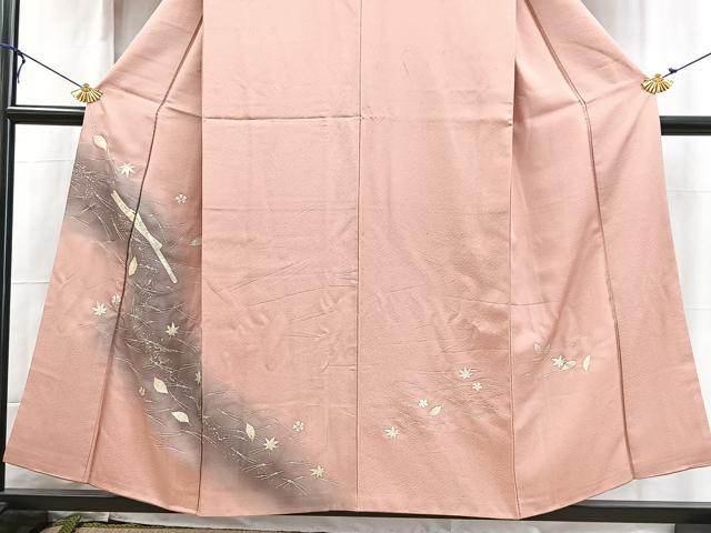 平和屋着物■訪問着 横笛吹き寄せ文 暈し染め 金銀彩 正絹 逸品 BAAX3133yc