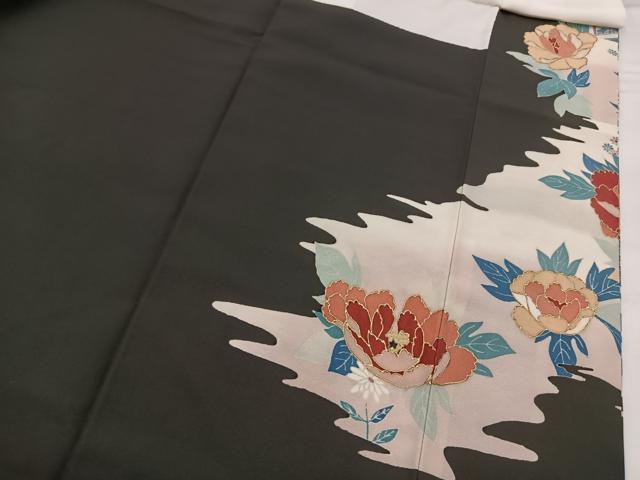 平和屋着物■豪華黒留袖 作家物 渡り橋花文 金彩 正絹 逸品 BAAX3151yc