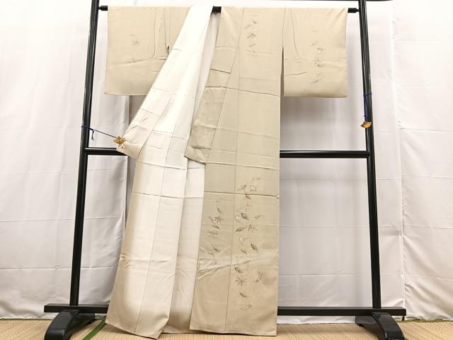 平和屋着物■訪問着 草葉文 金彩 三越扱い 正絹 逸品 BAAX3167yc