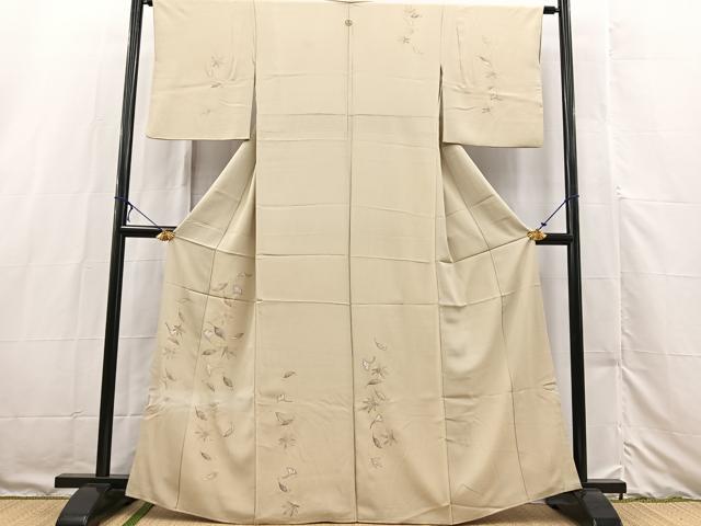 平和屋着物■訪問着 草葉文 金彩 三越扱い 正絹 逸品 BAAX3167yc