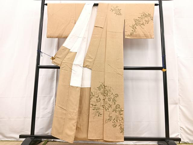 平和屋着物■訪問着 花蝶文 正絹 逸品 BAAX3171yc