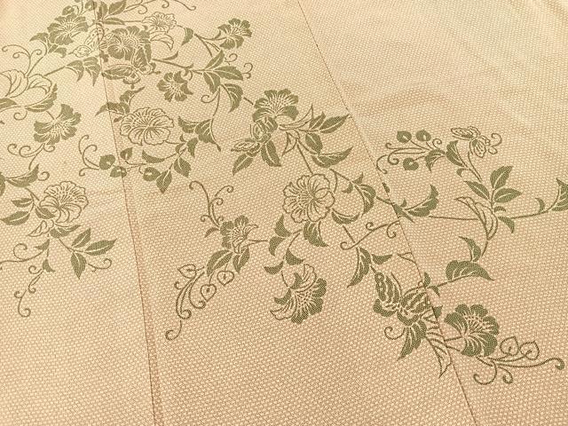 平和屋着物■訪問着 花蝶文 正絹 逸品 BAAX3171yc