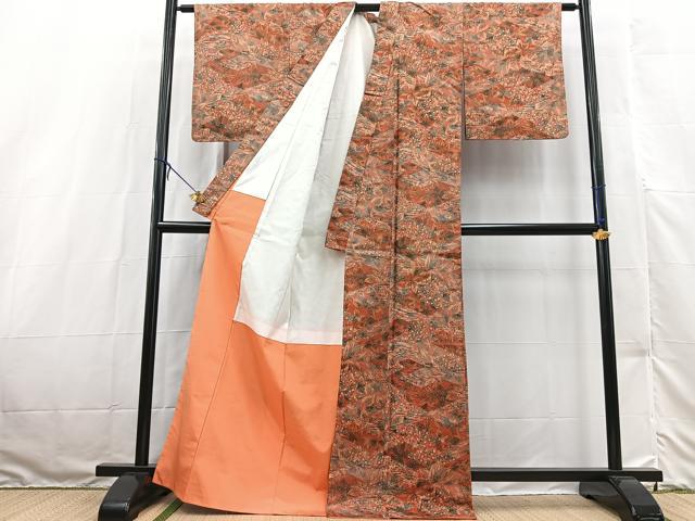 平和屋着物■本場染大島紬 竜田川 正絹 逸品 未使用 BAAX3190yc
