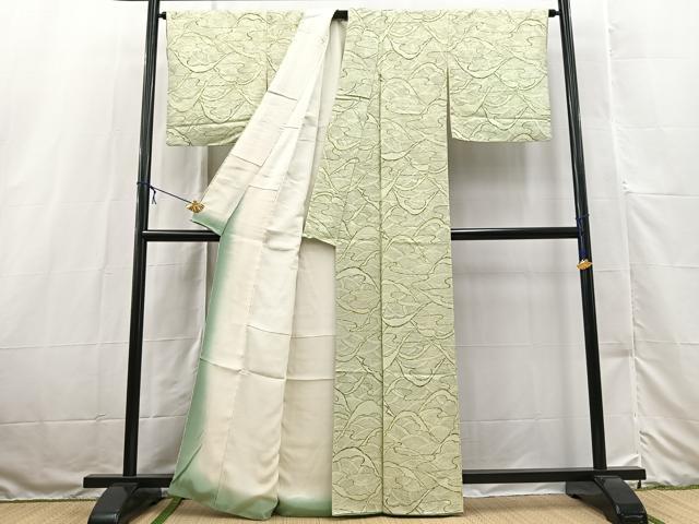 平和屋着物■上質な小紋 重ね山立波文 正絹 逸品 BAAX3194yc