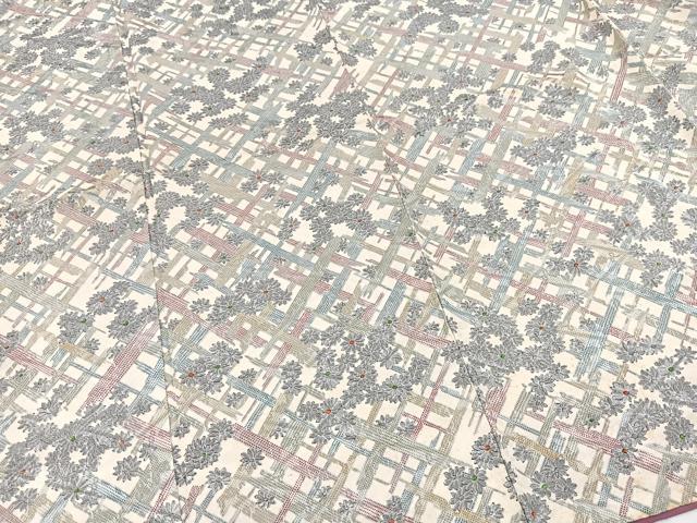 平和屋着物■上質な小紋 草花文 正絹 逸品 BAAX3197yc