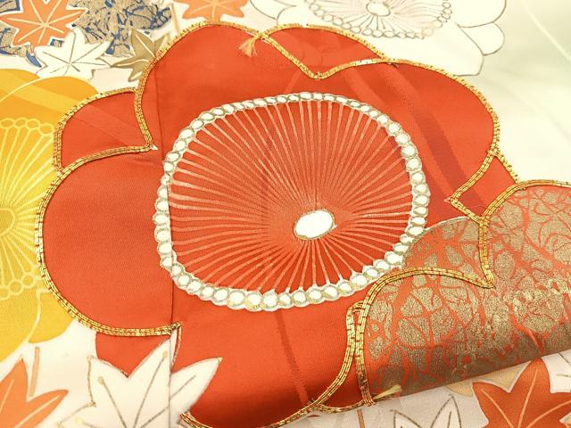 平和屋着物■豪華振袖 駒刺繍 手描き 梅楓文 暈し染め 金彩 正絹 逸品 BAAX3211yc