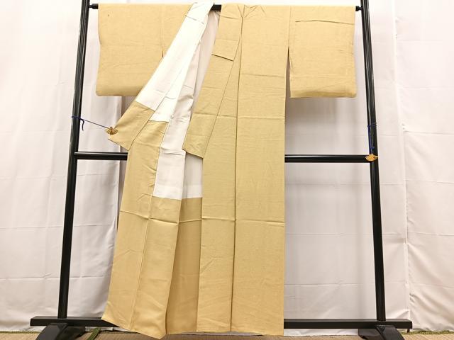平和屋着物■上質な色無地 草花地紋 木蘭色 正絹 逸品 BAAX3212yc