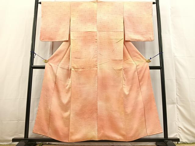 平和屋着物■上質な小紋 花青海波 暈し染め 正絹 逸品 BAAX3223yc