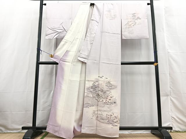 平和屋着物■訪問着 松竹梅御所解文 暈し染め 金彩 正絹 逸品 BAAX3226yc