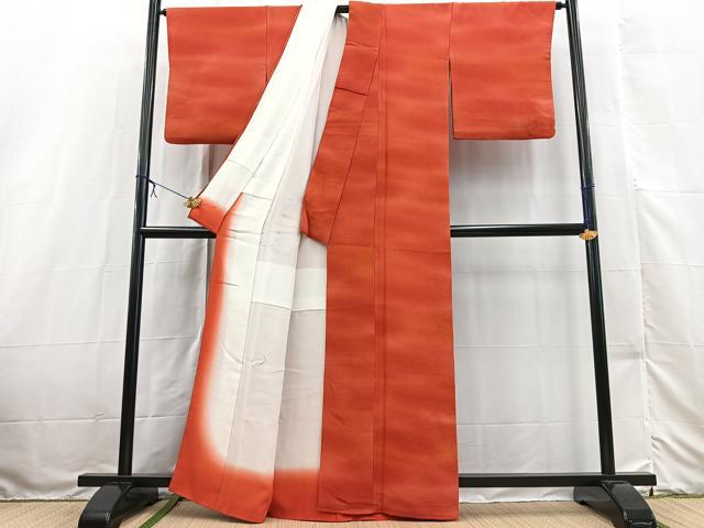 平和屋着物■上質な小紋 霞文 暈し染め 鬼しぼ縮緬 正絹 逸品 BAAX3230yc