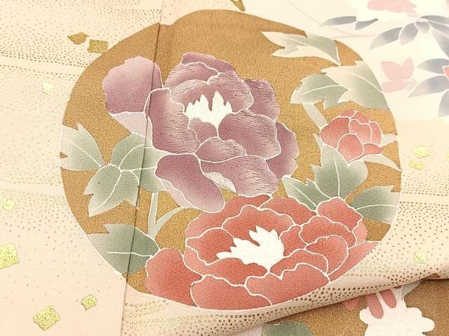平和屋着物■訪問着 刺繍 花丸文 正絹 逸品 BAAX3250yc