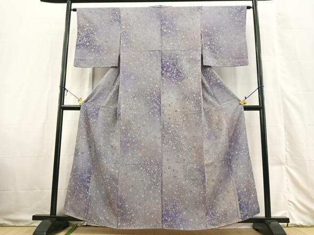 平和屋着物■上質な小紋 草花文 暈し染め 三越扱い 正絹 逸品 BAAX3330yc