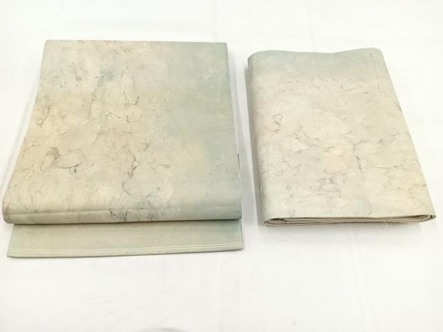 平和屋着物◎つけ帯 墨流し文様 金銀彩 正絹 逸品 BAAX3390yc