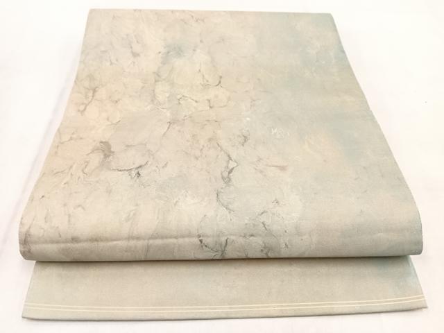 平和屋着物◎つけ帯 墨流し文様 金銀彩 正絹 逸品 BAAX3390yc