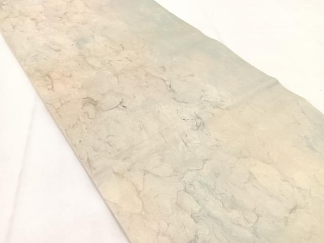 平和屋着物◎つけ帯 墨流し文様 金銀彩 正絹 逸品 BAAX3390yc