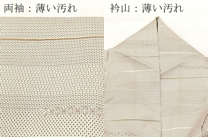 平和屋着物■上質な紬 100亀甲 横段花文 正絹 逸品 BAAX3473yc
