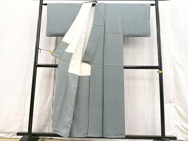平和屋着物■上質な色無地 藍鼠色 正絹 逸品 BAAX3496yc