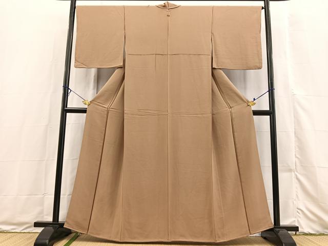 平和屋着物●上質な色無地 紫染色 正絹 逸品 BAAX3497yc