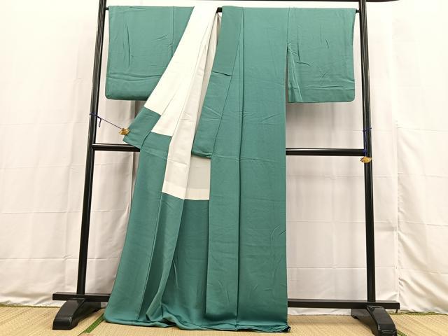 平和屋着物●上質な色無地 天鵞絨色 ロング丈 正絹 逸品 BAAX3499yc