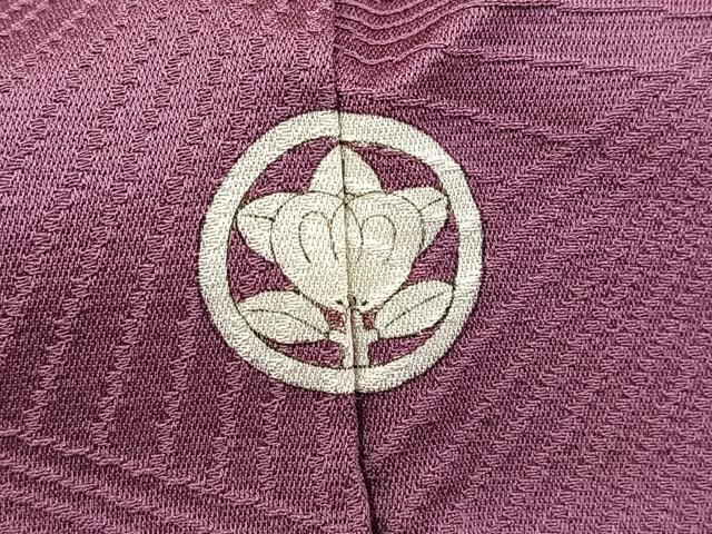 平和屋着物■上質な色無地 切嵌地紋 京紫色 正絹 逸品 未使用 BAAX3502yc