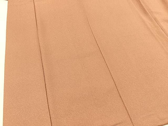 平和屋着物■上質な色無地 紋意匠 洗朱色 正絹 逸品 BAAX3507yc