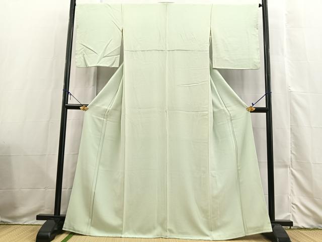 平和屋着物●上質な色無地 裏葉柳色 正絹 逸品 BAAX3525yc