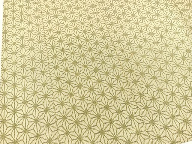 平和屋着物▽上質な紬 単衣 麻の葉文様 正絹 逸品 BAAX3578yc