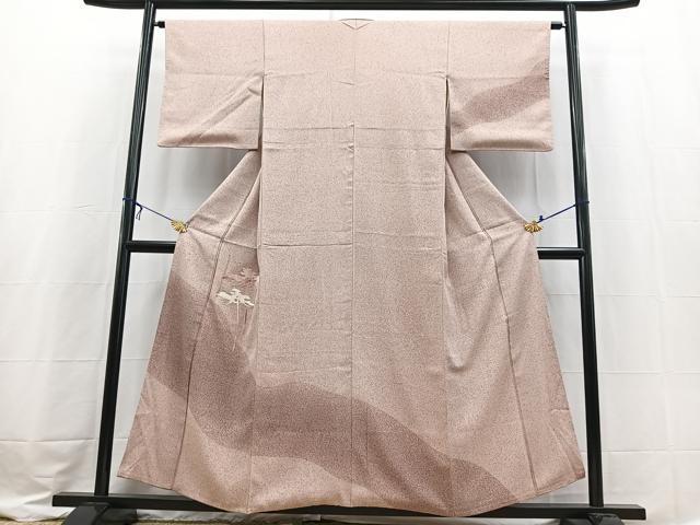 平和屋着物■訪問着 総刺繍 松文 たたき染め 正絹 逸品 BAAX3584yc