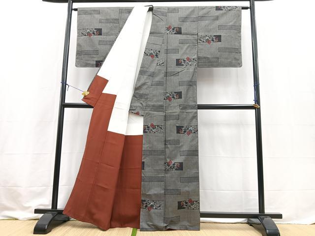 平和屋着物■本場大島紬 7マルキ 枝花文 正絹 逸品 BAAX3588yc