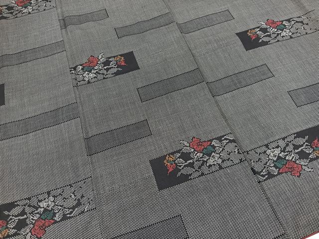 平和屋着物■本場大島紬 7マルキ 枝花文 正絹 逸品 BAAX3588yc