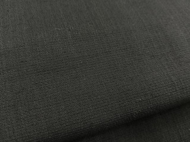 平和屋着物■男性 紬 アンサンブル 長羽織 黒地 正絹 逸品 BAAX3606yc