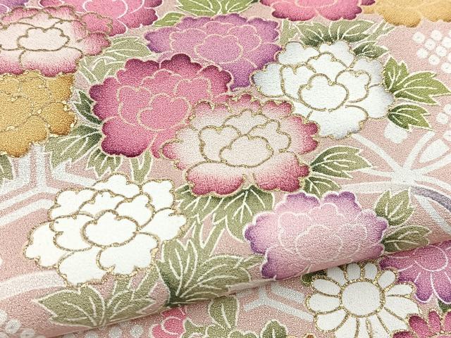 平和屋着物■訪問着 道長花文 金彩 正絹 逸品 BAAX3613yc