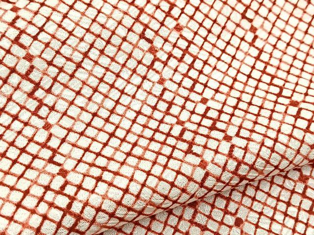 平和屋着物■上質な小紋 格子柄 正絹 逸品 BAAX3627yc