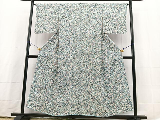 平和屋着物■上質な小紋 花尽くし 正絹 逸品 BAAX3634yc
