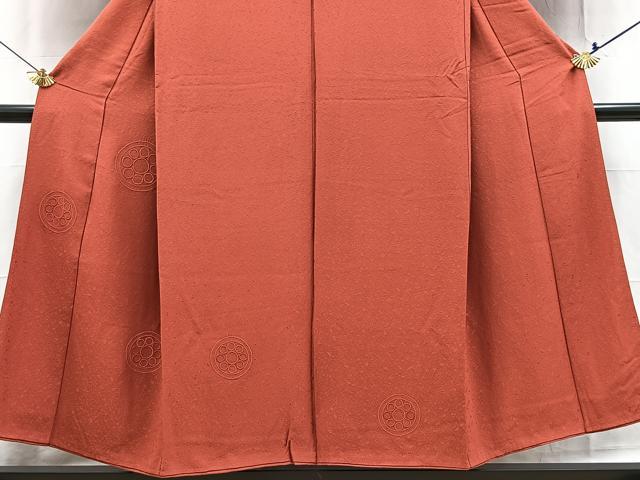 平和屋着物■豪華色留袖 色無地 総刺繍 赤丹色 正絹 逸品 BAAX3643yc