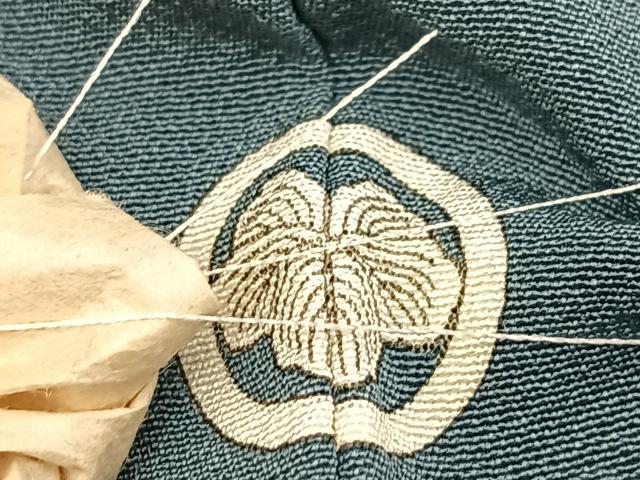 平和屋着物■上質な色無地 御召御納戸色 やまと誂製 正絹 逸品 BAAX3651yc