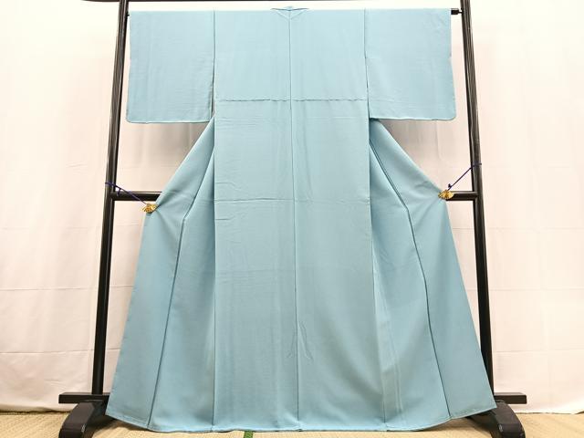平和屋着物●上質な色無地 浅縹色 正絹 逸品 未使用 BAAX3653yc