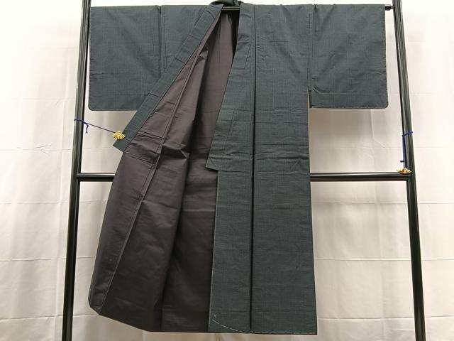 平和屋着物■男性 本場大島紬 アンサンブル 長羽織 80亀甲 総詰め 正絹 逸品 BAAX3679yc