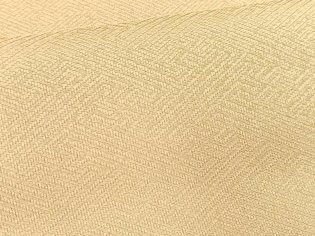 平和屋着物■上質な色無地 紗綾形地紋 肌色 正絹 逸品 未使用 BAAX3684yc