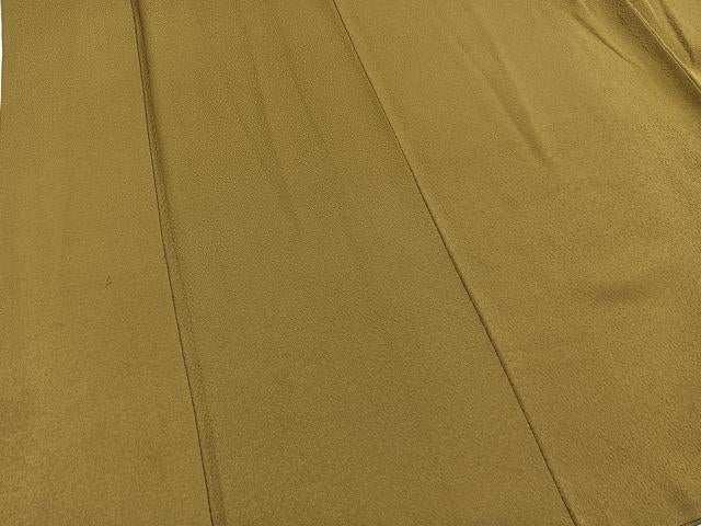 平和屋着物■上質な色無地 霞地紋 根岸色 正絹 逸品 BAAX3685yc