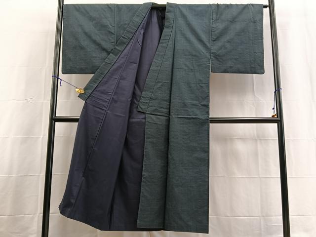 平和屋着物●男性 本場大島紬 アンサンブル 長襦袢(袷)セット 100亀甲 総詰め 正絹 逸品 BAAX3702yc