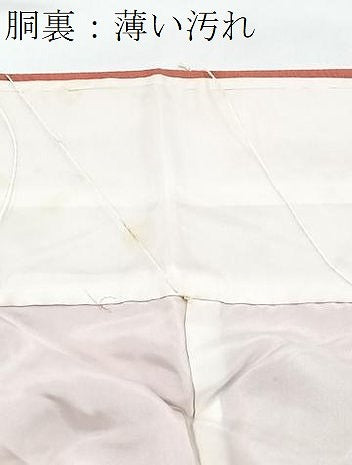 平和屋着物■上質な色無地 雲取り地紋 真朱色 正絹 逸品 未使用 BAAX3717yc