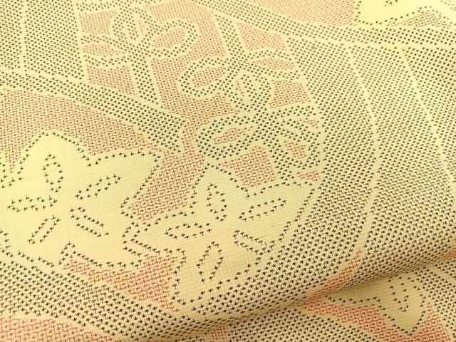 平和屋着物■本場大島紬 7マルキ 120亀甲 几帳花文 正絹 逸品 未使用 BAAX3718yc