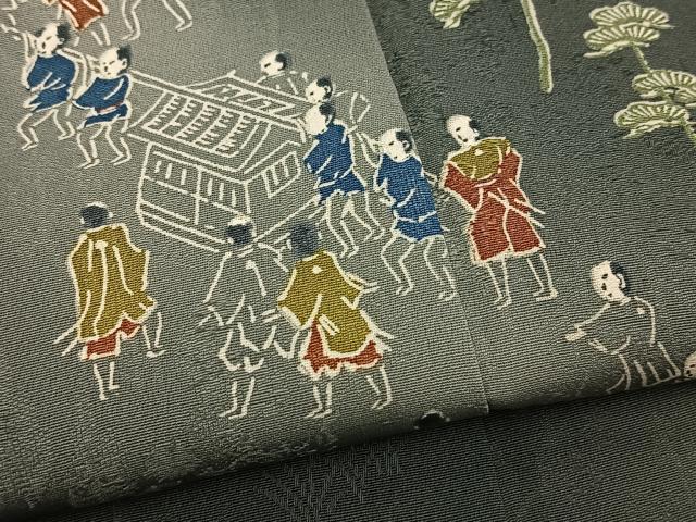 平和屋着物■訪問着 大名行列 暈し染め 正絹 逸品 BAAX3720yc