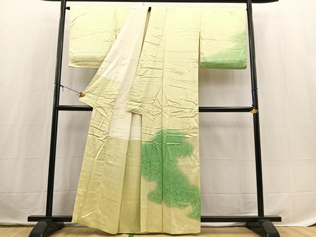 平和屋着物■訪問着 枝花地紋 暈し染め 正絹 逸品 BAAX3723yc