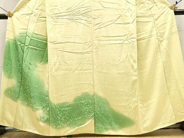 平和屋着物■訪問着 枝花地紋 暈し染め 正絹 逸品 BAAX3723yc