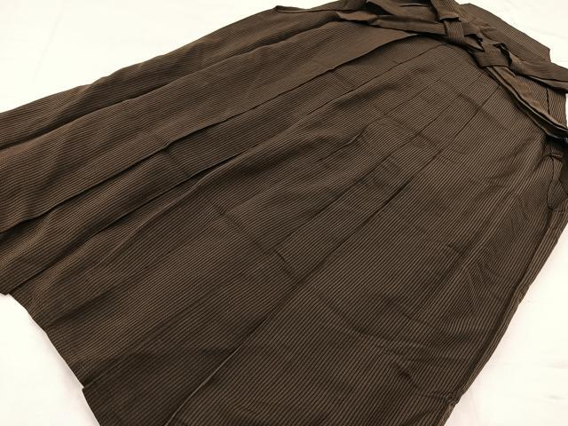 平和屋着物●男性 行灯袴 縞 正絹 逸品 BAAX3733yc