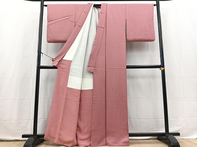 平和屋着物■上質な色無地 浅蘇芳色 正絹 逸品 BAAX3740yc