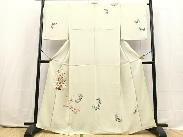 平和屋着物■訪問着 手描き 能 正絹 逸品 BAAX3741yc