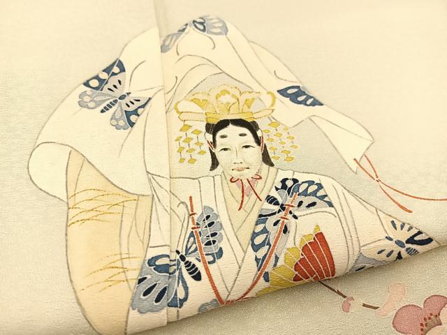 平和屋着物■訪問着 手描き 能 正絹 逸品 BAAX3741yc